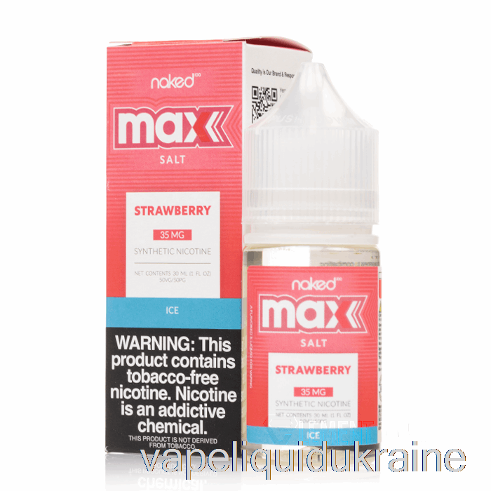 Vape Liquid Ukraine ICE Strawberry - Naked MAX Salt - 30mL 35mg